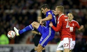 Images Dated 14th October 2016: Intense Rivalry: Jutkiewicz vs. Perquis Battle for Championship Supremacy (Birmingham City vs)