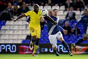 Images Dated 12th April 2016: Intense Rivalry: Kyle Lafferty vs Sol Bamba Battle for Championship Supremacy
