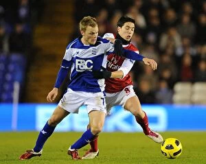 01-01-2011 v Arsenal, St. Andrew's Collection: Intense Rivalry: Larsson vs. Nasri Battle at St. Andrew's (Birmingham City vs)