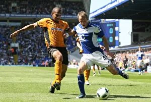 01-05-2011 v Wolverhampton Wanderers, St. Andrew's Collection: Intense Rivalry: Lee Bowyer vs. Karl Henry Clash at Birmingham City vs