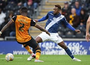 Images Dated 24th October 2015: Intense Rivalry: Maghoma vs. Odubajo's Hard-Fought Tackle in Sky Bet Championship Clash
