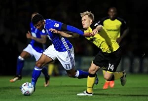 Images Dated 18th August 2017: Intense Rivalry: McCrory vs. Vassell Battle for Championship Supremacy, Burton Albion vs