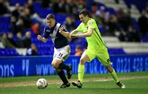 Soccer Football Full Length Collection: Intense Rivalry: Murphy vs. Caddis Battle for Ball in Birmingham City vs