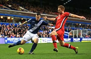 Images Dated 28th December 2015: Intense Rivalry: Paul Caddis vs Dean Lewington Battle for Control in Sky Bet Championship