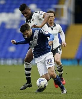 Images Dated 19th March 2016: Intense Rivalry: Toral vs Ince Battle for Championship Supremacy (Birmingham City vs Fulham)