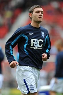 Images Dated 16th August 2009: James O'Shea in Action: Birmingham City vs. Manchester United (Premier League)