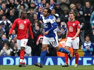 Images Dated 5th March 2011: Jean Beausejour Scores the Thrilling First Goal for Birmingham City Against Newcastle United