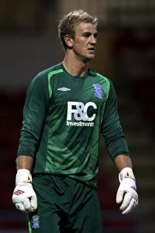 Images Dated 4th August 2009: Joe Hart in Action: Birmingham City's Goalkeeper at Crewe Alexandra's The Alexandra Stadium