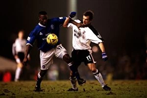 Images Dated 31st January 2001: Johnson vs Stewart: A Clash in the 2001 Worthington Cup Semi-Finals - Birmingham City vs Ipswich