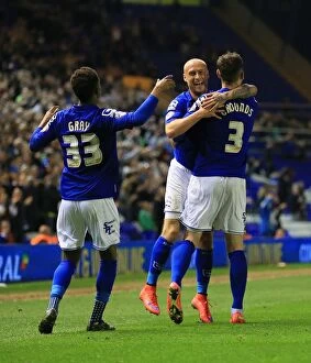 Sky Bet Championship - Birmingham City v Blackburn Rovers - St. Andrews Collection: Jonathan Grounds Scores First Goal for Birmingham City Against Blackburn Rovers in Sky Bet