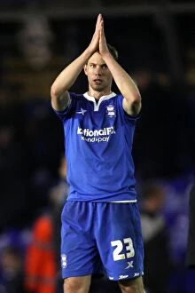 Images Dated 26th October 2011: Jonathan Spector Salutes Birmingham City Fans: Npower Championship Match vs