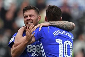 Images Dated 23rd September 2017: Jutkiewicz and Dean: Celebrating Glory – Derby County vs Birmingham City