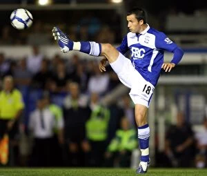 Images Dated 19th August 2009: Keith Fahey in Action: Birmingham City vs Portsmouth, Premier League (19-08-2009)