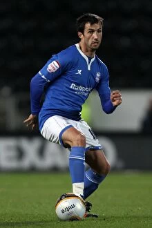 Images Dated 7th December 2011: Keith Fahey: Birmingham City's Midfield Maestro at KC Stadium during Npower Championship Clash vs