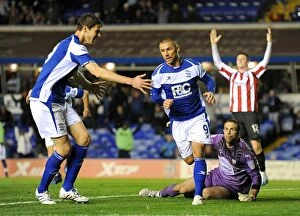 Images Dated 26th October 2010: Kevin Phillips Equalizing Goal: Birmingham City vs. Brentford in Carling Cup