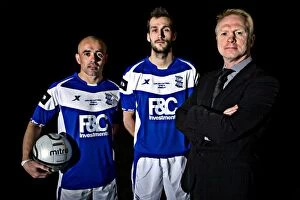 Photocall Collection: L-R: Birmingham Citys Stephen Carr, Roger Johnson and manager Alex McLeish