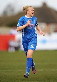 Images Dated 21st April 2013: Laura Bassett in Action: Birmingham City FC vs. Lincoln City Ladies (FA Women's Super League)