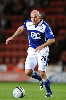 Images Dated 25th August 2009: Lee Carsley Leads Birmingham City Against Southampton in Carling Cup Second Round (August 25, 2009)