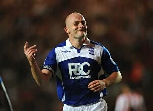 Carling Cup Round 2, 25-08-2009 v Southampton, St. Mary's Stadium Collection: Lee Carsley's Double: Birmingham City's Euphoric Moment Against Southampton (Carling Cup Round 2)