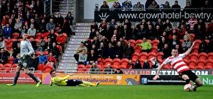 Images Dated 5th April 2014: Lee Novak Scores Birmingham City's Second Goal Against Doncaster Rovers in Sky Bet Championship