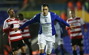 Images Dated 3rd December 2013: Lee Novak Scores First Goal for Birmingham City Against Doncaster Rovers in Sky Bet Championship