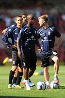 Images Dated 15th September 2012: Leroy Lita Leads Birmingham City's Charge Against Nottingham Forest in Championship Clash at City