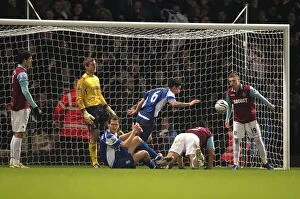 Images Dated 11th January 2011: Liam Ridgewell's Equalizer: Birmingham City vs. West Ham United in Carling Cup Semi-Final First Leg