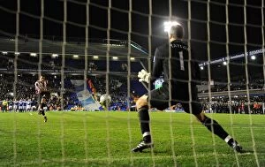 26-10-2011, Carling Cup Round 4 v Brentford, St. Andrew's Collection: Maik Taylor Saves Penalty: Birmingham City Holds Off Brentford in Carling Cup