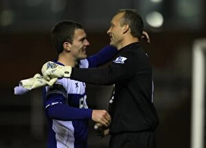 Images Dated 26th October 2010: Maik Taylor's Penalty Save: Birmingham City's Carling Cup Upset Against Brentford