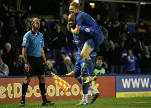 Images Dated 10th December 2011: Marlon King and Chris Burke: Birmingham City's Unstoppable Duo Celebrate Winning Goal vs