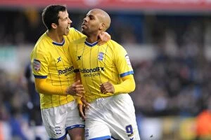 Images Dated 14th January 2012: Marlon King and Keith Fahey: Birmingham City's Unstoppable Duo Celebrate Second Goal vs Millwall
