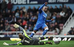 Images Dated 9th April 2012: Marlon King Scores Birmingham's Second Goal Against West Ham United (09-04-2012)