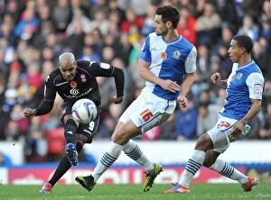 Images Dated 10th November 2012: Marlon King Scores the Game-Winning Goal for Birmingham City against Blackburn Rovers at Ewood