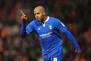 Images Dated 26th November 2011: Marlon King Scores the Opening Goal: Birmingham City Takes the Lead in Championship Clash Against