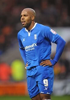 Images Dated 26th November 2011: Marlon King Scores Stunner for Birmingham City Against Blackpool at Bloomfield Road
