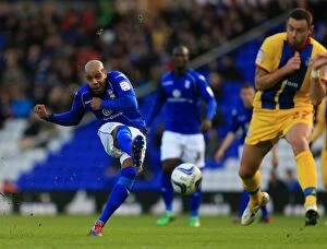 Images Dated 15th December 2012: Marlon King's Powerful Shot for Birmingham City Against Crystal Palace (Npower Championship, St)