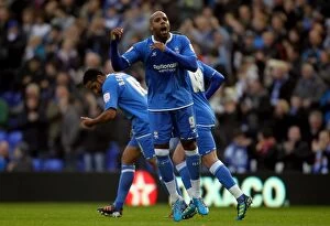 Images Dated 19th November 2011: Marlon King's Thrilling Goal: Birmingham City Takes the Lead Against Peterborough United