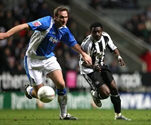 FA Cup Round 3 Replay, 17-01-2007 v Newcastle United, St. James' Park Collection: Martin vs. Martins: An Intense FA Cup Battle - Obafemi Martins of Newcastle United