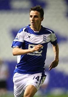 Images Dated 26th August 2010: Matt Derbyshire in Action: Birmingham City vs Rochdale - Carling Cup Clash (2010)