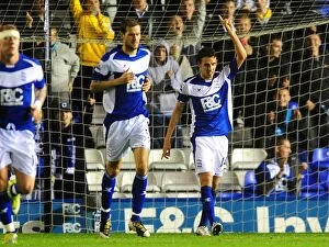 26-08-2010, Carling Cup Round 2 v Rochdale, St. Andrew's Collection: Matt Derbyshire's Hat-Trick: Birmingham City's Triumph Over Rochdale in Carling Cup Round 2