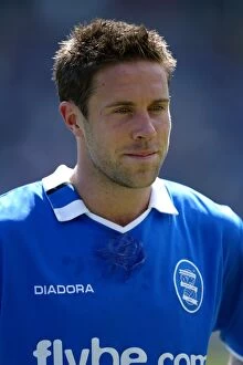 Images Dated 15th May 2005: Matthew Upson vs Arsenal: A Defensive Battle at St. Andrew's (Premier League, 15-05-2005)