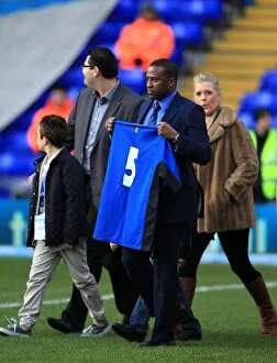 07-01-2012, FA Cup Round 3 v Wolverhampton Wanderers, St. Andrew's Collection: Michael Johnson Pays Tribute to Late Teammate Gary Ablett with Number 5 Shirt during FA Cup Match vs