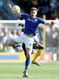 Images Dated 18th April 2015: Michael Morrison in Action: Birmingham City vs. Watford (Sky Bet Championship)