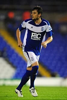 Images Dated 26th August 2010: Michel Leads Birmingham City Against Rochdale in 2010 Carling Cup Second Round at St. Andrew's