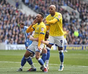 Images Dated 21st April 2012: Nathan Redmond's First Goal: Birmingham City Triumphs Over Brighton and Hove Albion (AMEX Arena)