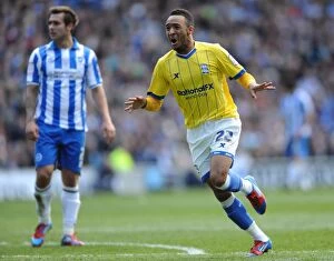 Images Dated 21st April 2012: Nathan Redmond's Stunner: Birmingham City's Championship Victory Over Brighton (April 21, 2012)