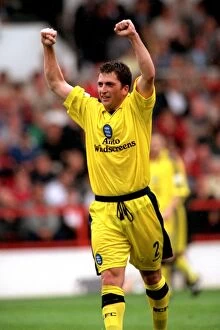 26-08-2000 v Nottingham Forest Collection: Nicky Eaden's Euphoric Moment: Birmingham City's Winning Goal Against Nottingham Forest (26-08-2000)