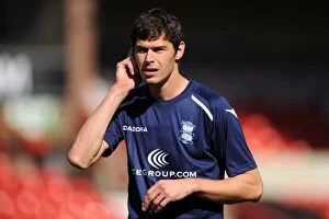 Images Dated 15th September 2012: Nikola Zigic Leads Birmingham City in Championship Clash at Nottingham Forest's City Ground