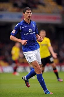 Images Dated 25th August 2012: Nikola Zigic Scores for Birmingham City Against Watford at Vicarage Road (25-08-2012)