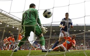 Images Dated 23rd October 2010: Nikola Zigic Scores Birmingham City's Second Goal Against Blackpool in the Premier League